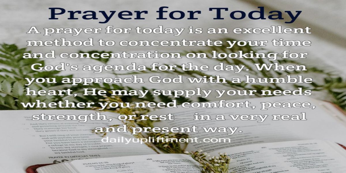 Prayer for today