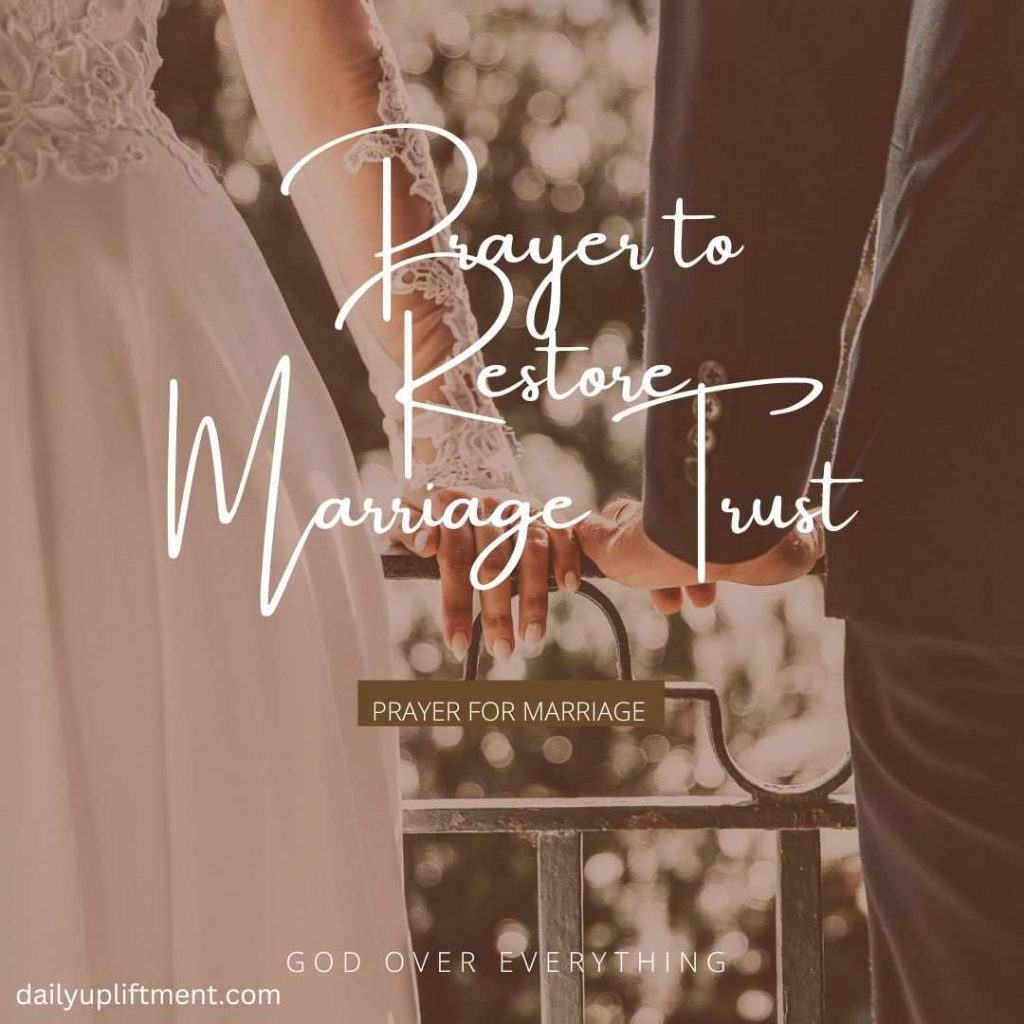 Prayer to Restore Marriage Trust