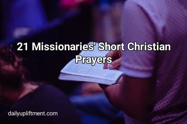 Powerful Missionaries Short Christian Prayers